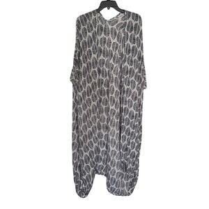 Bali rayon caftan black white resortwear beach coverup boho kaftan oversized